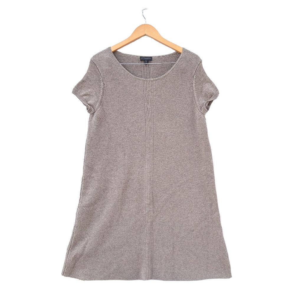 The White Company Women's Dress Merino Wool & Cotton Khaki Brown Thick Warm